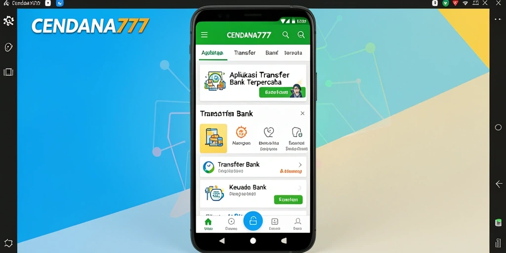 Tampilan antarmuka CENDANA777 yang sederhana dan intuitif untuk transfer bank.
