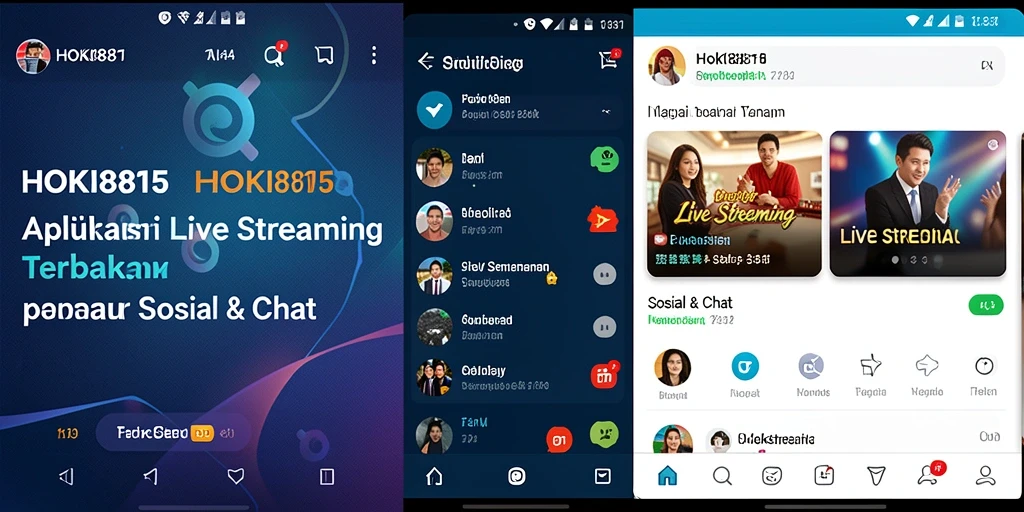 Antarmuka aplikasi HOKI8815 menampilkan fungsi Live Streaming yang menarik.
