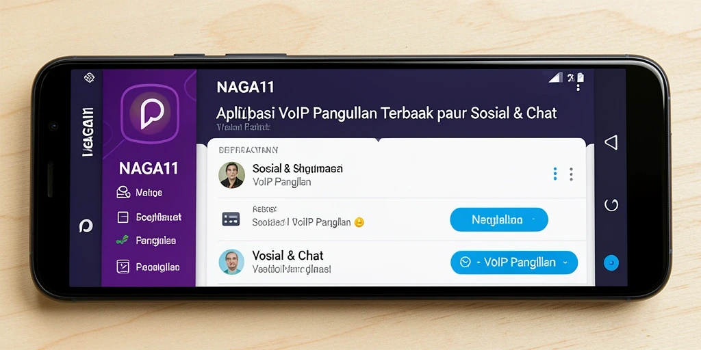 Antarmuka NAGA11 yang menarik dan mudah digunakan untuk VoIP Panggilan.