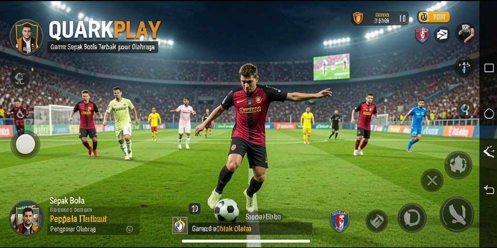 Antarmuka permainan Sepak Bola yang menarik dan interaktif.